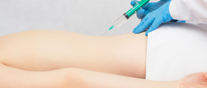 patient receiving injection
